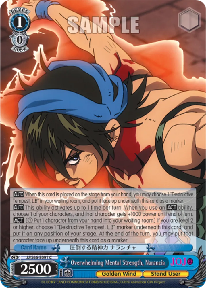 Overwhelming Mental Strength, Narancia