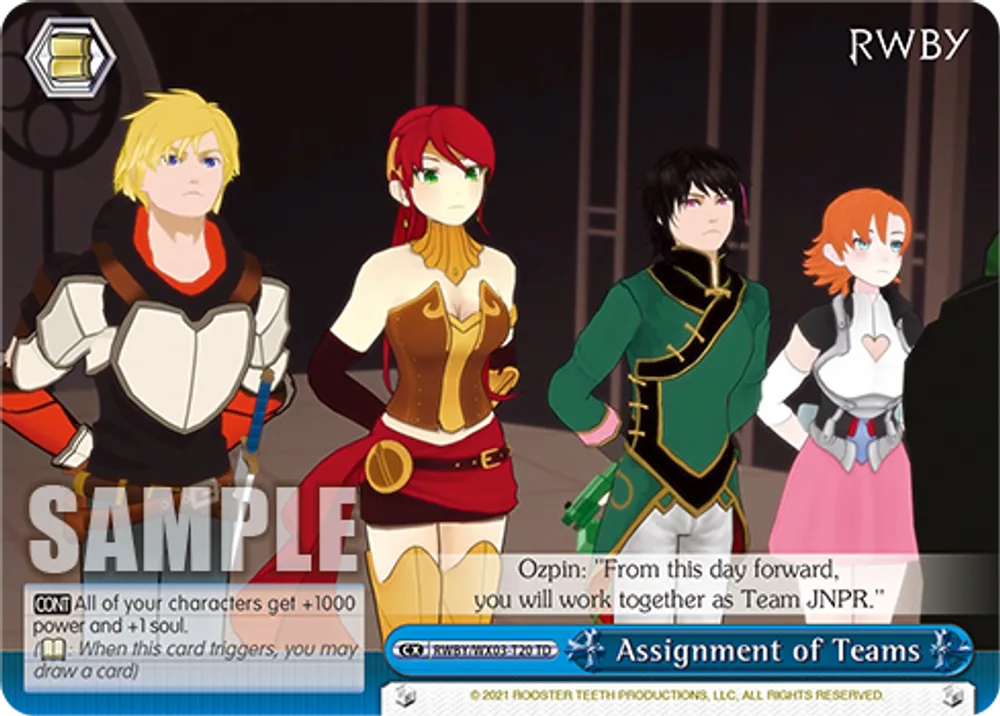 Assignment of Teams