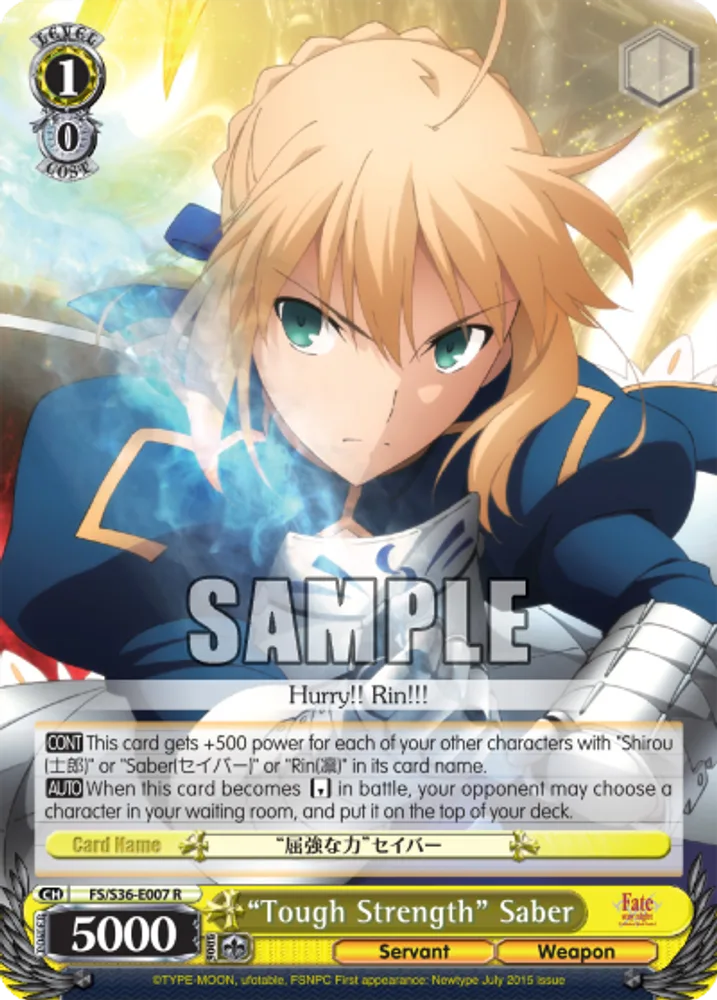 “Tough Strength” Saber