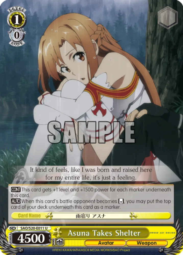 Asuna Takes Shelter
