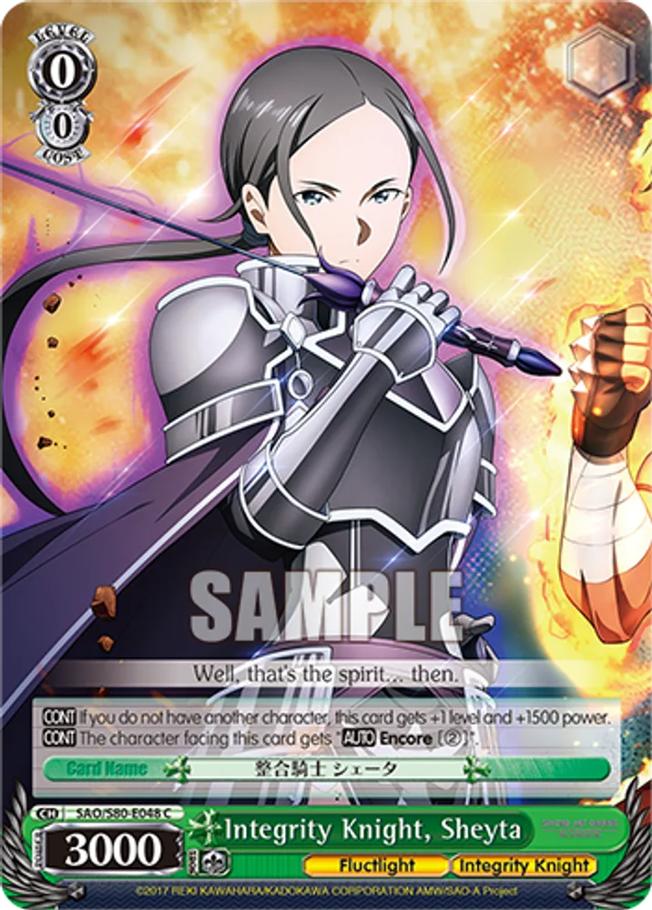 Integrity Knight, Sheyta