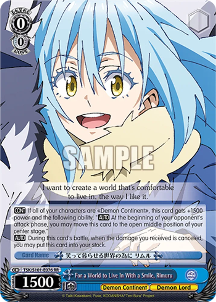 For a World to Live In With a Smile, Rimuru