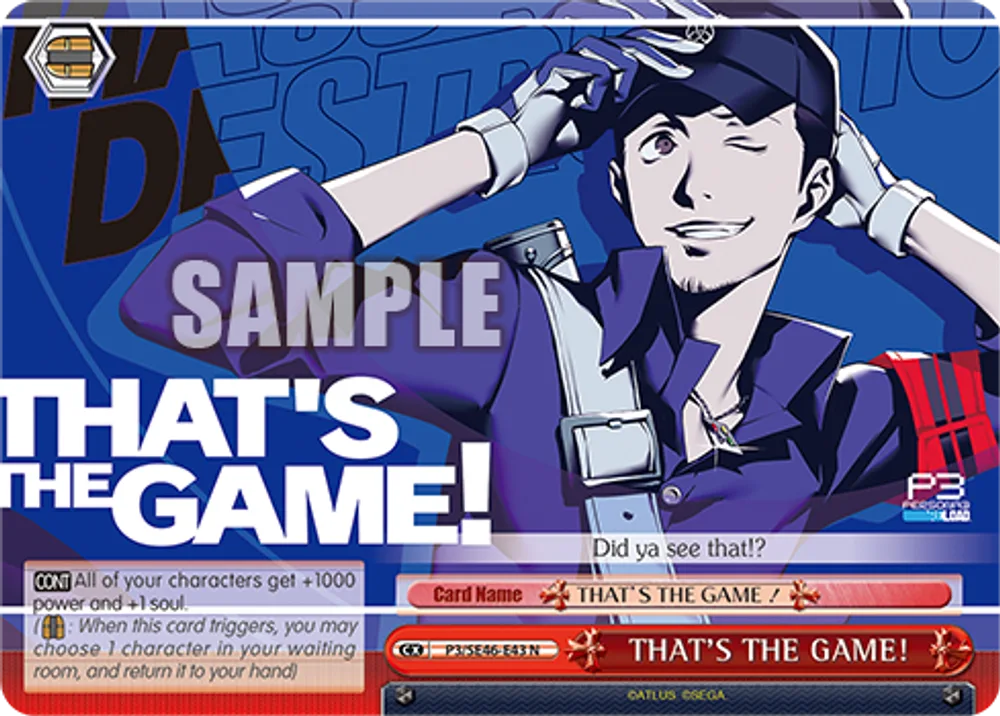 THAT'S THE GAME!