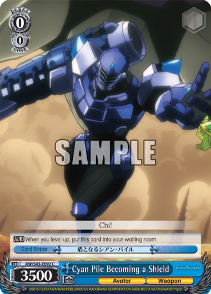 Cyan Pile Becoming a Shield