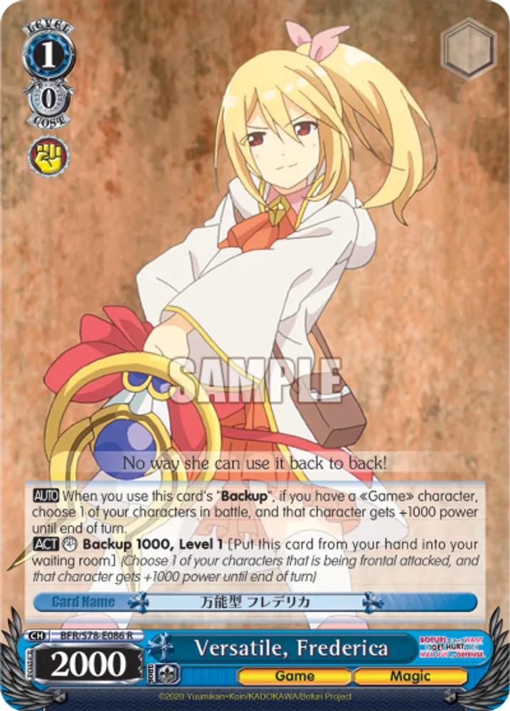Versatile, Frederica