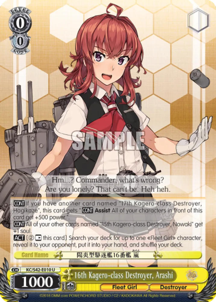 16th Kagero-class Destroyer, Arashi
