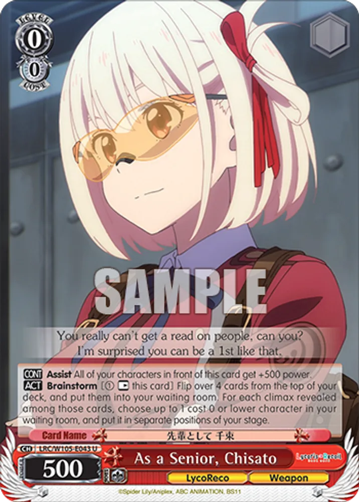 As a Senior, Chisato