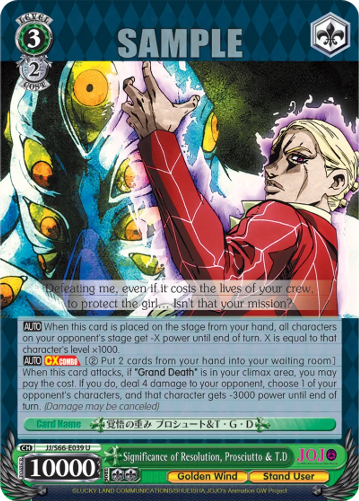 Significance of Resolution, Prosciutto & T.D