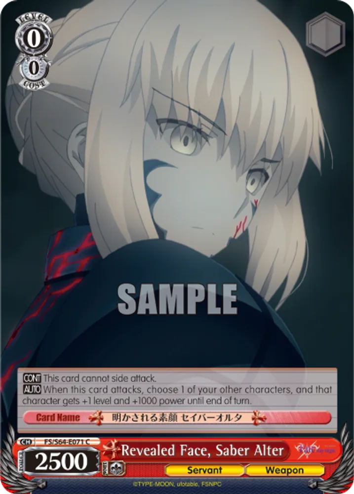 Revealed Face, Saber Alter
