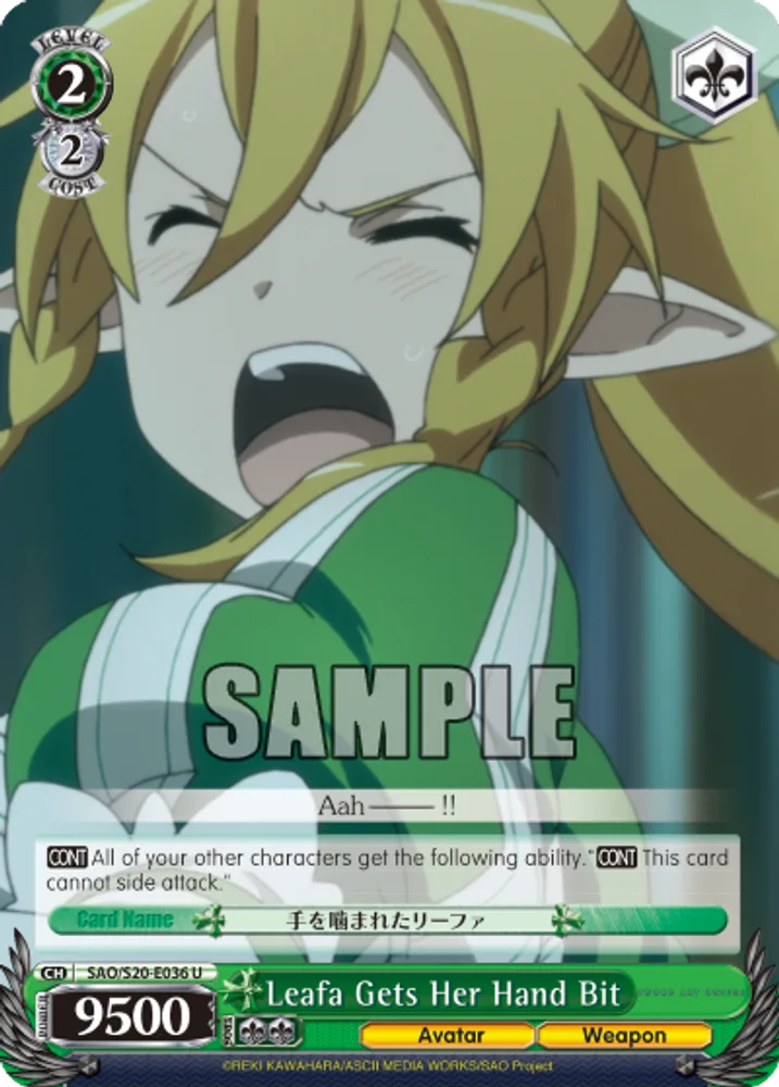 Leafa Gets Her Hand Bit