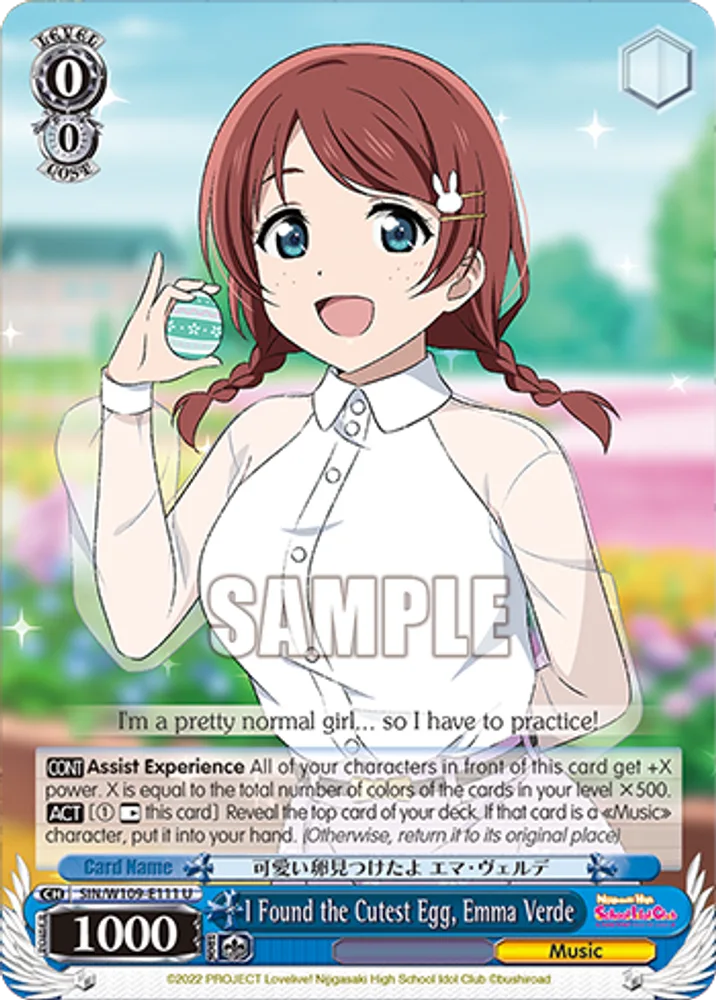 I Found the Cutest Egg, Emma Verde