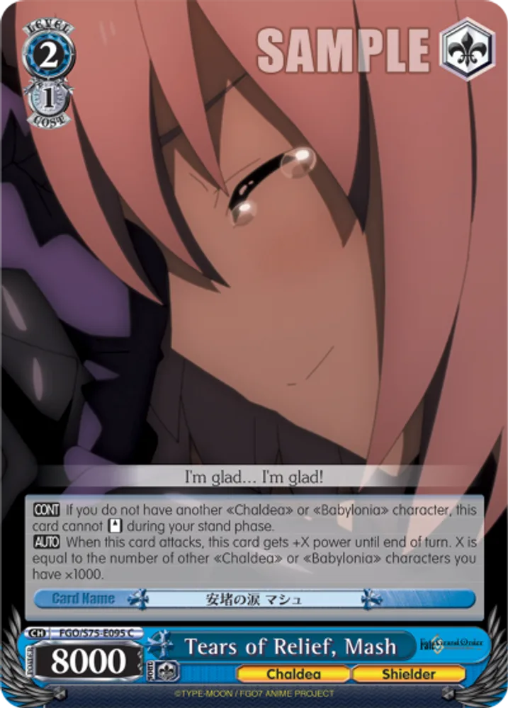 Tears of Relief, Mash