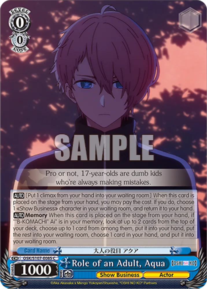 Role of an Adult, Aqua