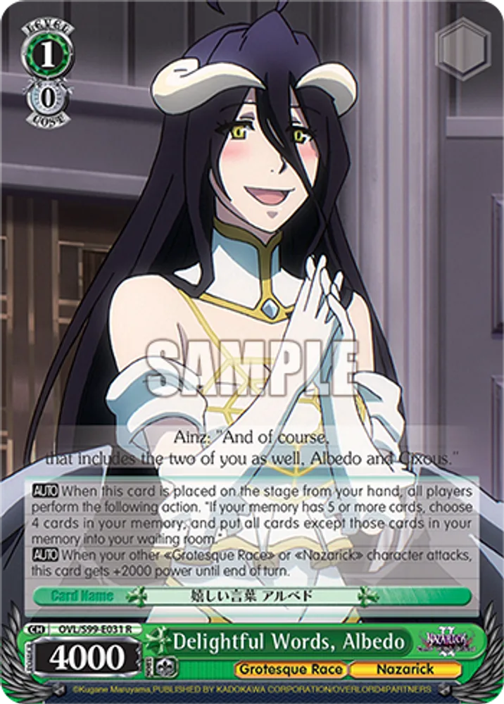 Delightful Words, Albedo