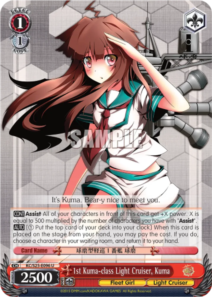 1st Kuma-class Light Cruiser, Kuma