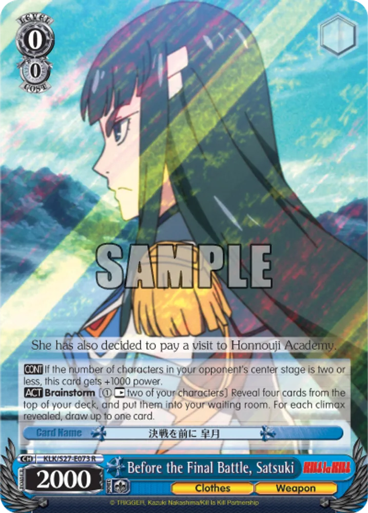 Before the Final Battle, Satsuki
