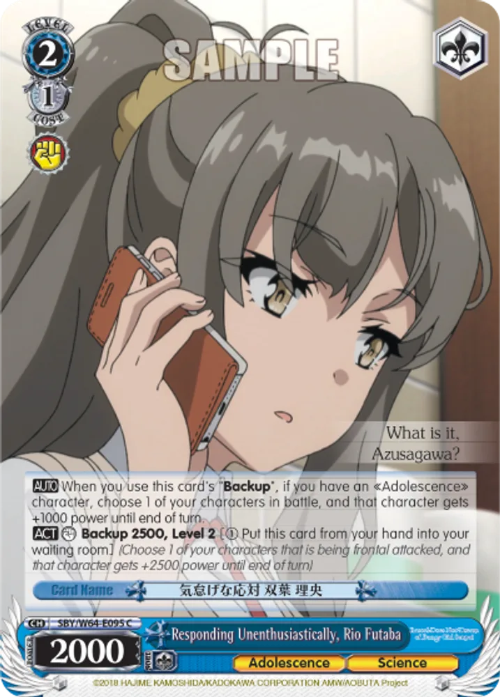Responding Unenthusiastically, Rio Futaba