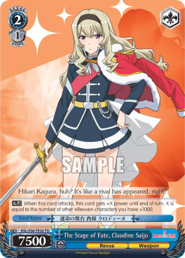 The Stage of Fate, Claudine Saijo