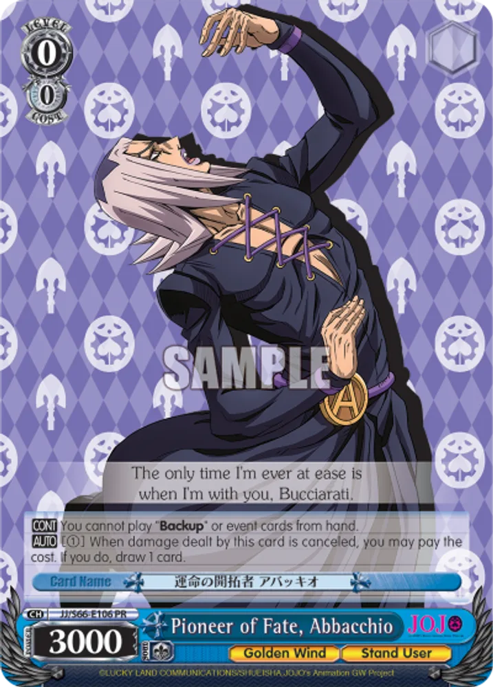 Pioneer of Fate, Abbacchio