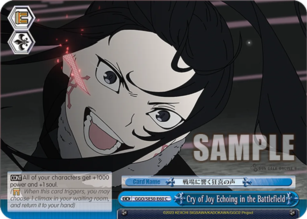 Cry of Joy Echoing in the Battlefield