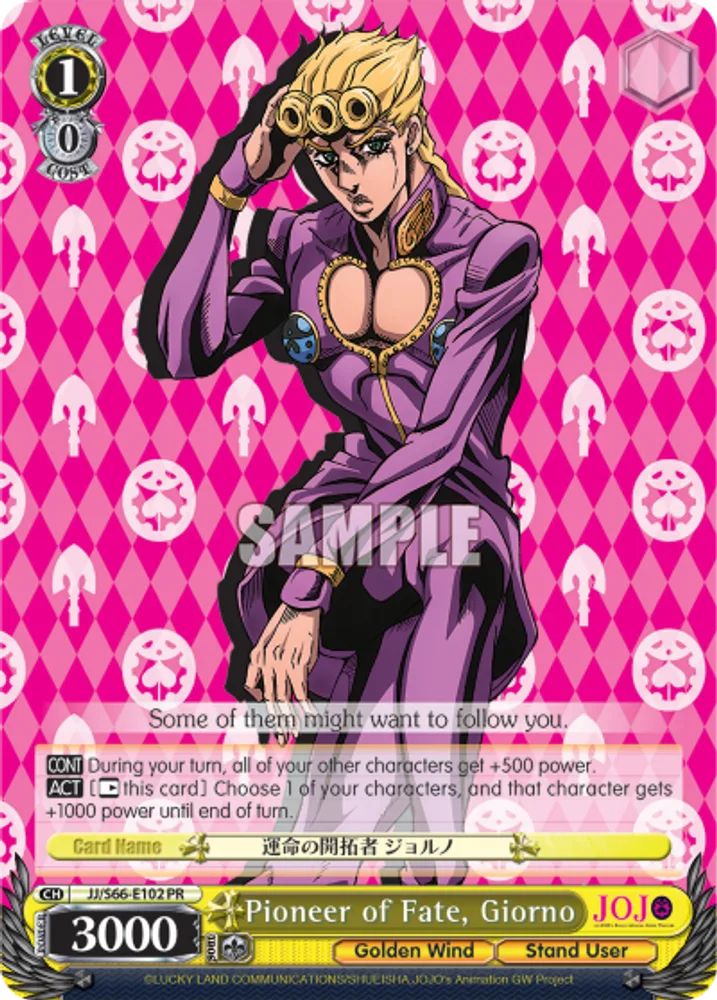 Pioneer of Fate, Giorno