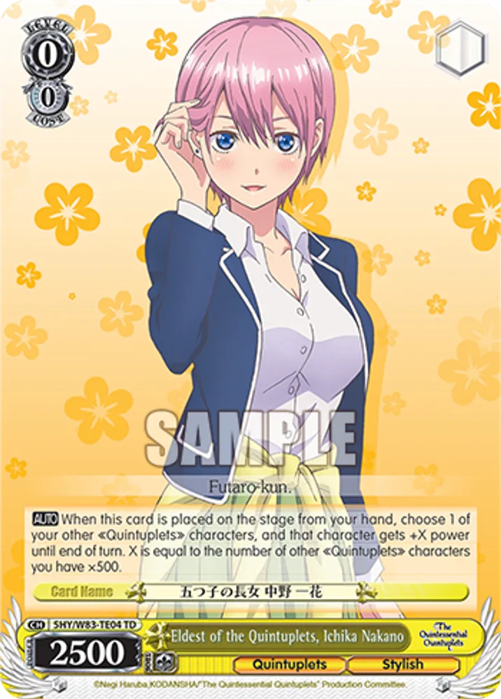 Eldest of the Quintuplets, Ichika Nakano