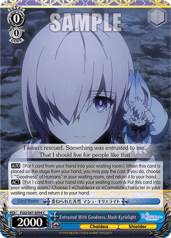 Entrusted With Goodness, Mash Kyrielight