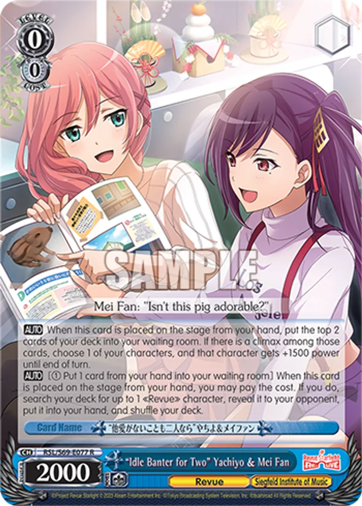 "Idle Banter for Two" Yachiyo & Mei Fan