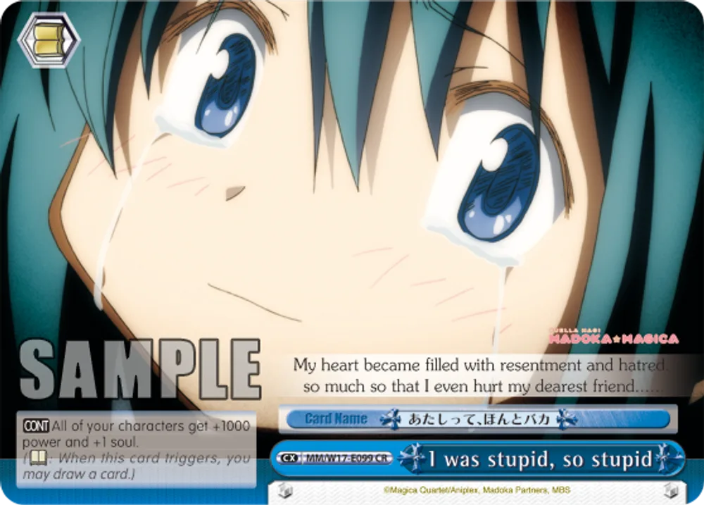 I was stupid, so stupid