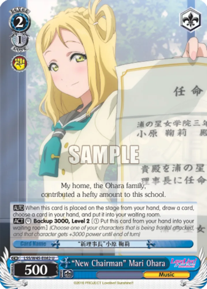 "New Chairman" Mari Ohara