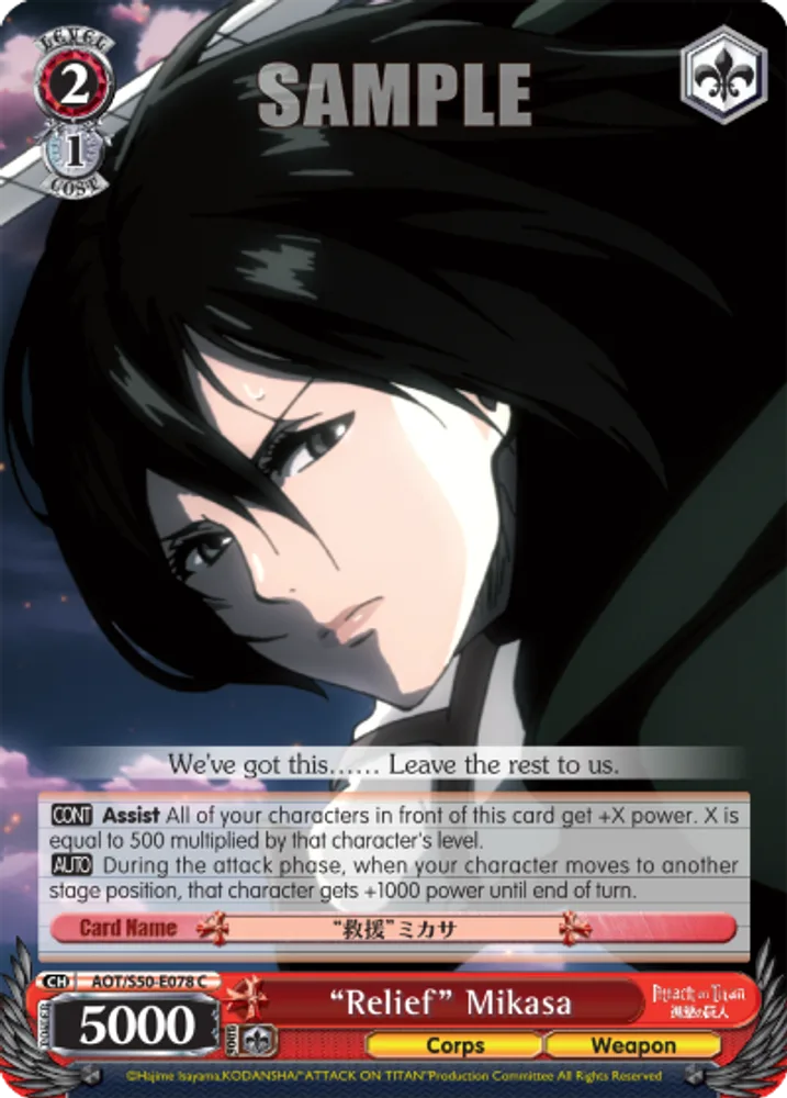"Relief" Mikasa
