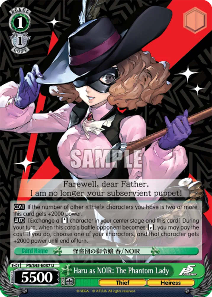 Haru as NOIR: The Phantom Lady