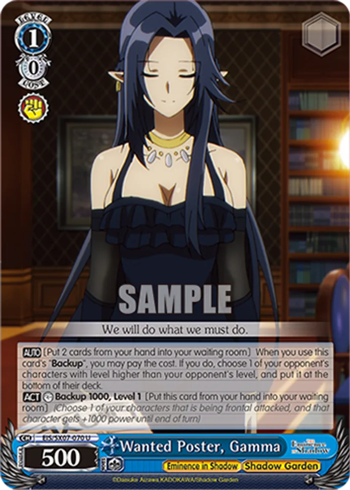 Wanted Poster, Gamma