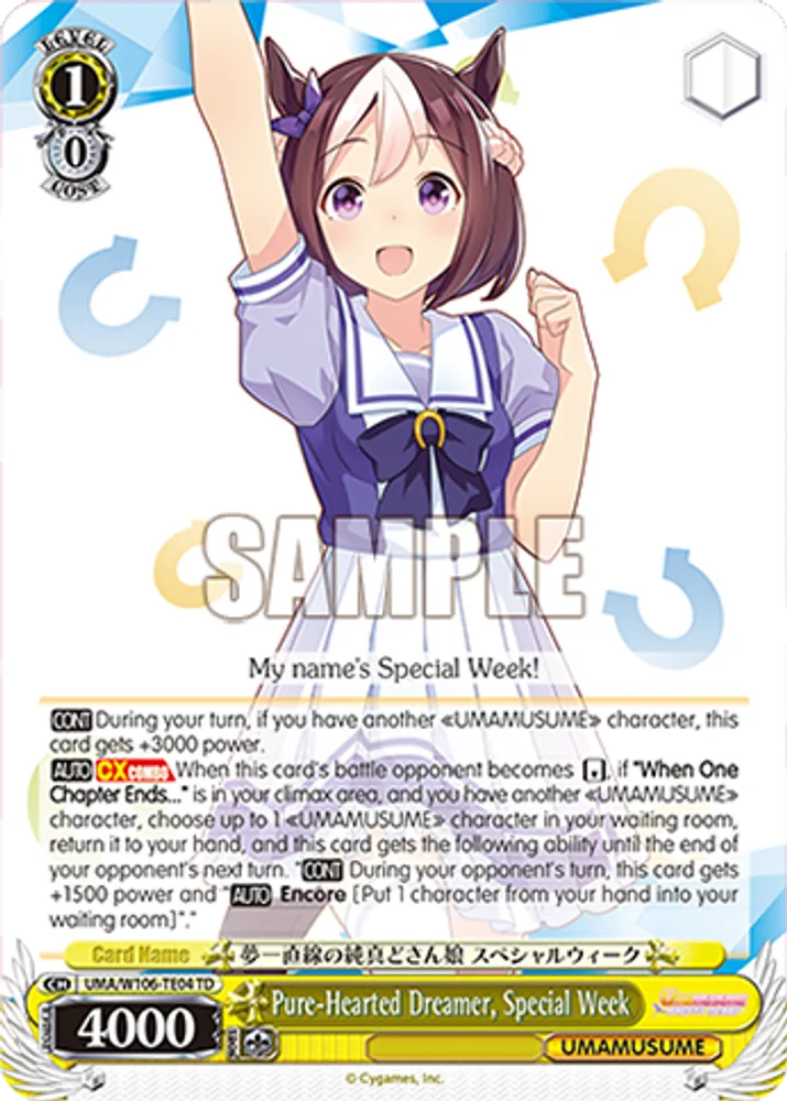 Pure-Hearted Dreamer, Special Week