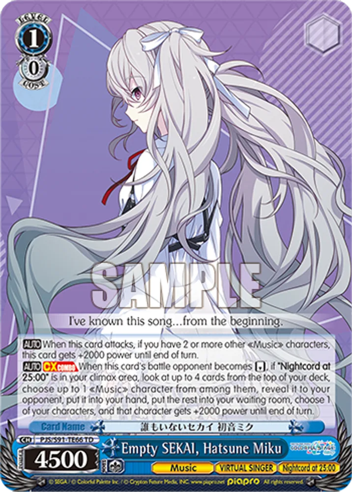 Empty SEKAI, Hatsune Miku
