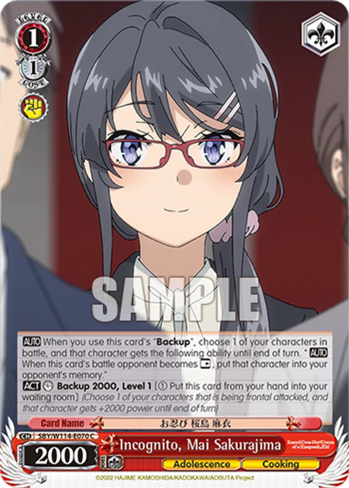 Incognito, Mai Sakurajima