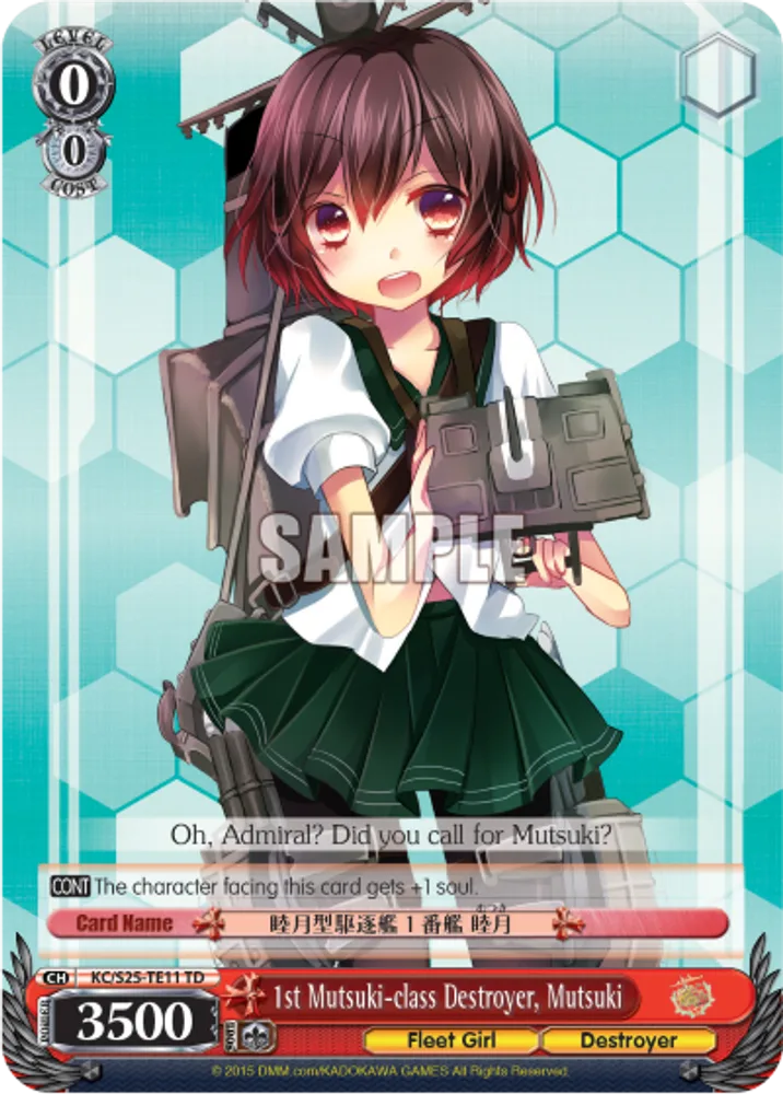 1st Mutsuki-class Destroyer, Mutsuki