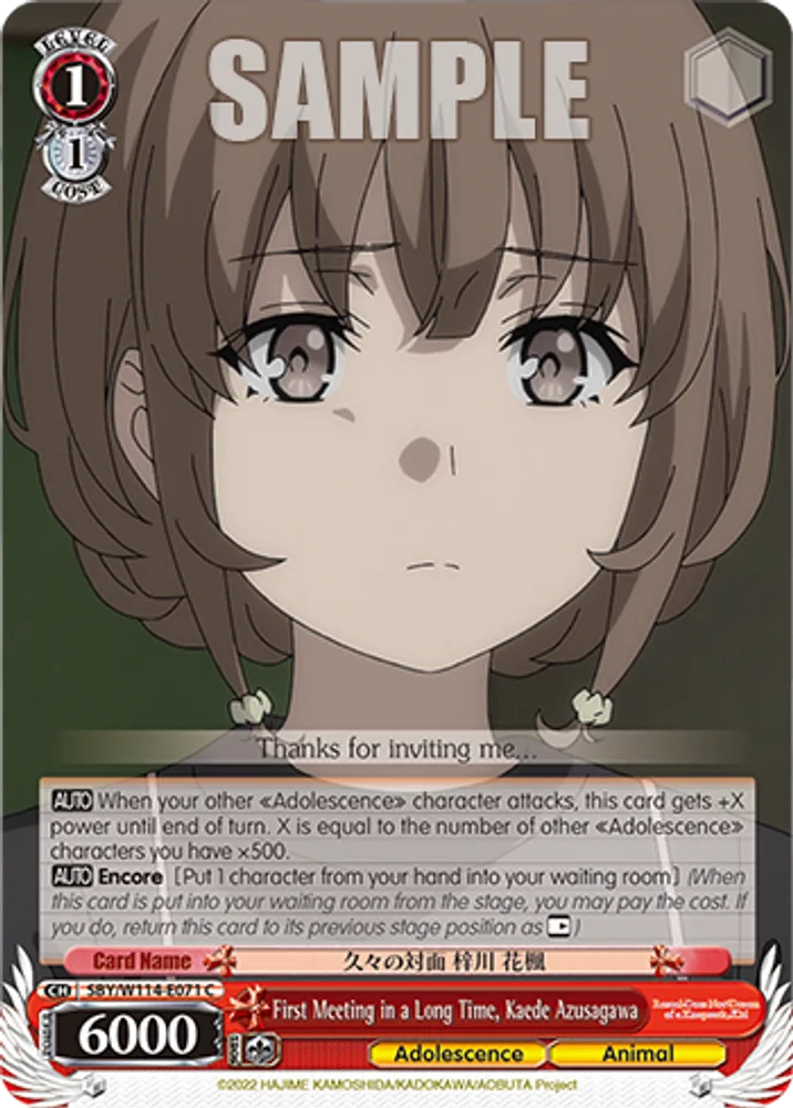 First Meeting in a Long Time, Kaede Azusagawa