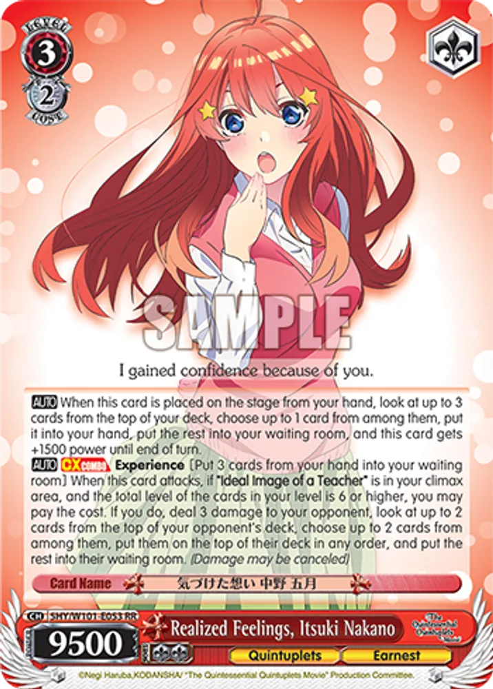 Realized Feelings, Itsuki Nakano