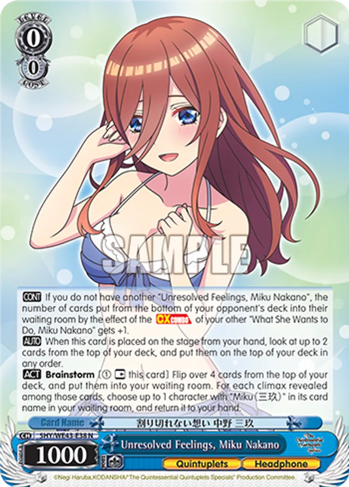 Unresolved Feelings, Miku Nakano