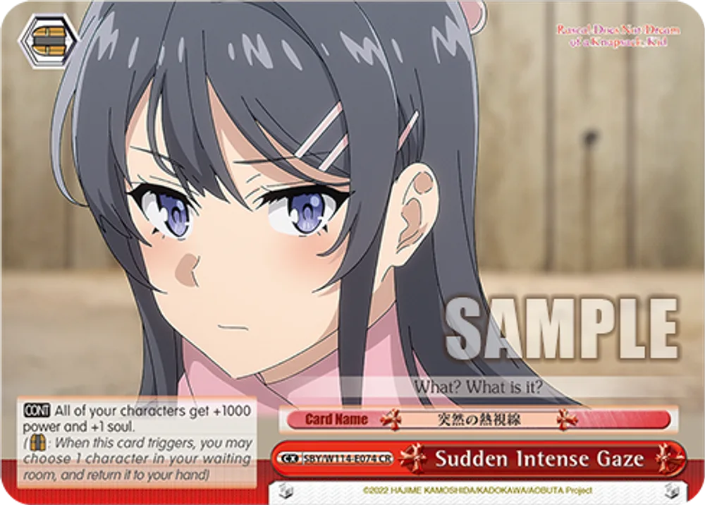 Sudden Intense Gaze
