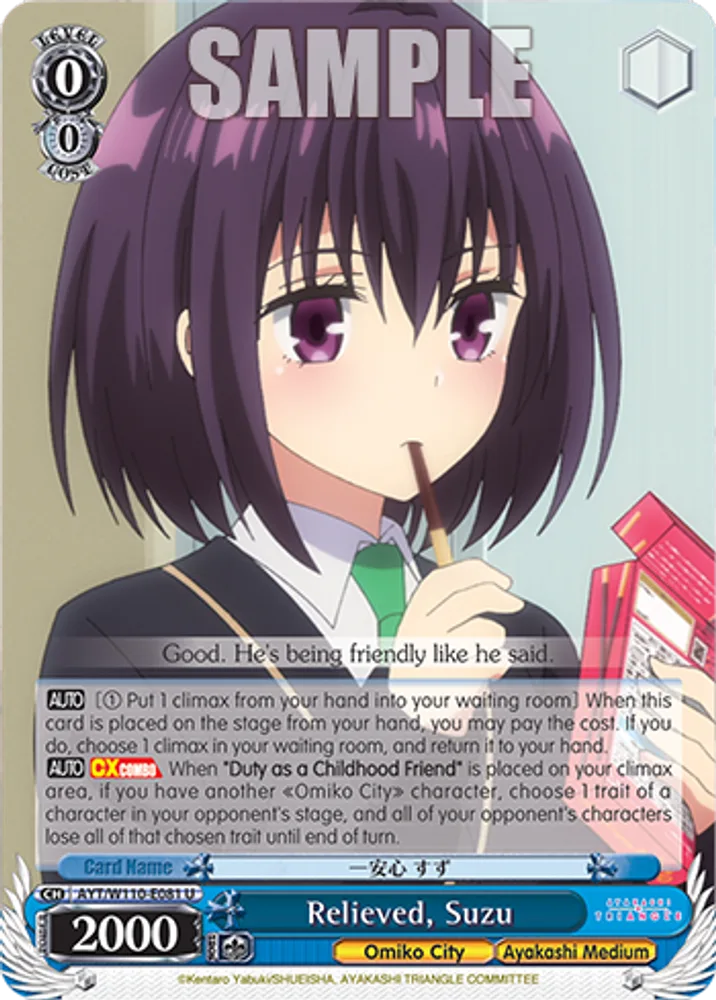 Relieved, Suzu