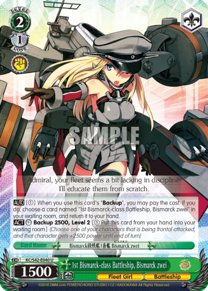 1st Bismarck-class Battleship, Bismarck zwei