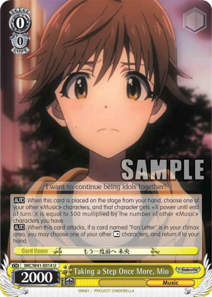 Taking a Step Once More, Mio