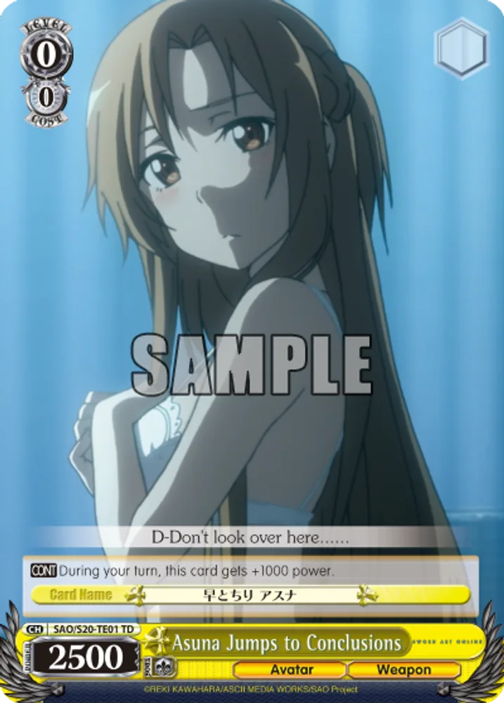 Asuna Jumps to Conclusions
