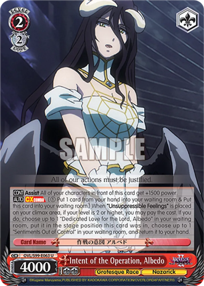 Intent of the Operation, Albedo