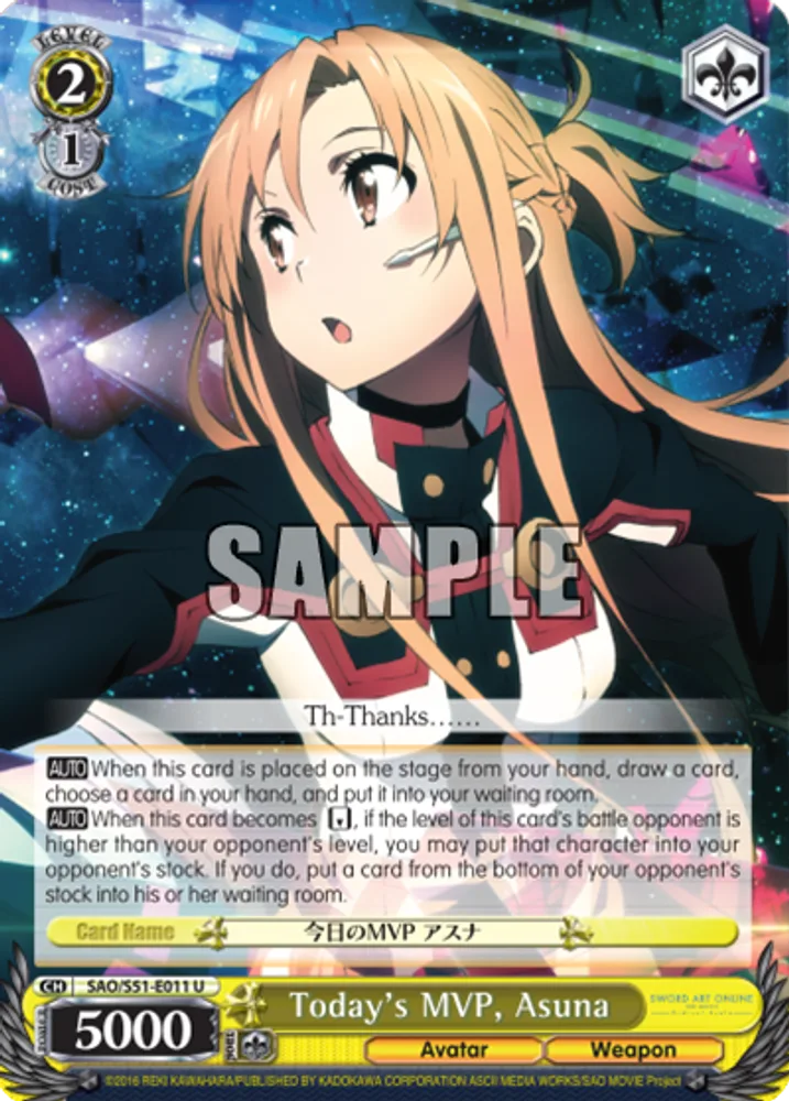Today's MVP, Asuna