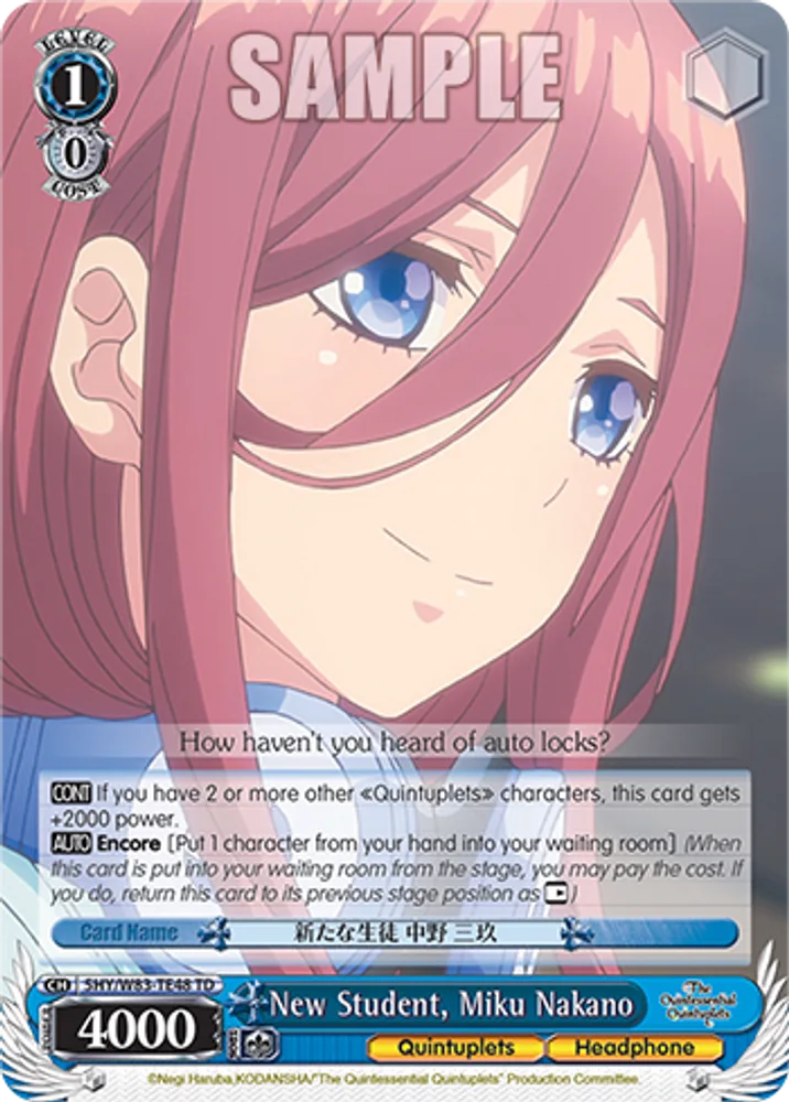 New Student, Miku Nakano