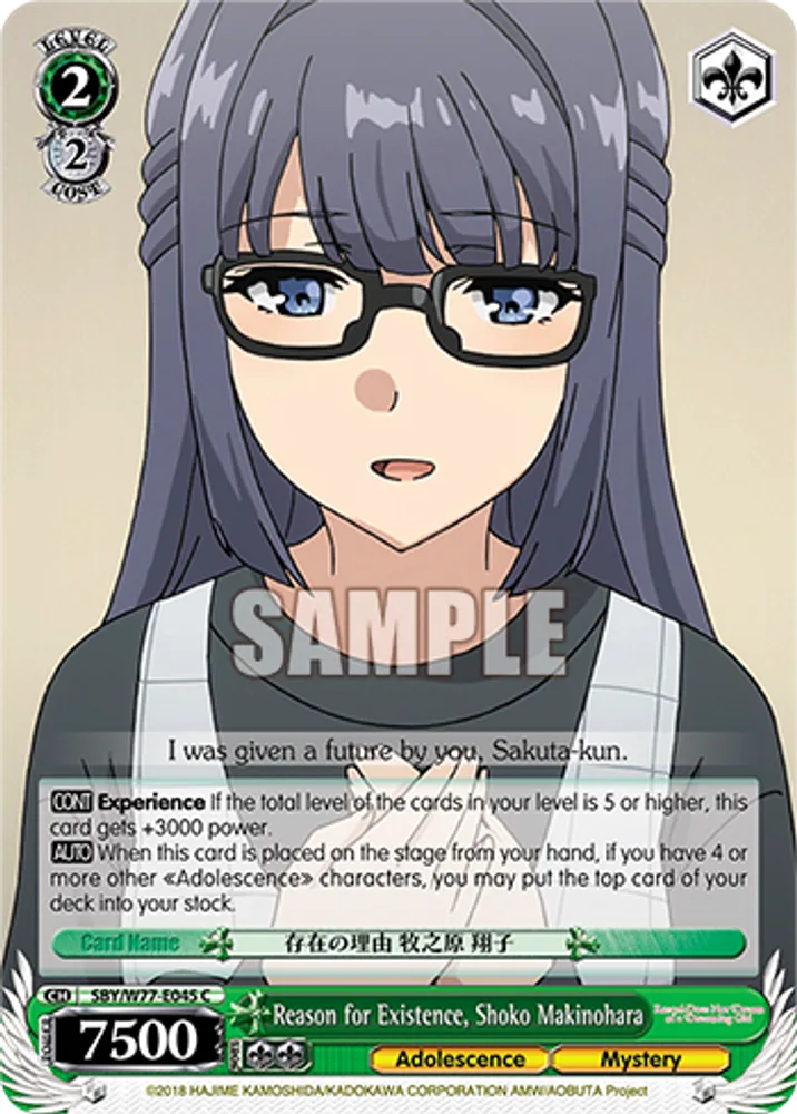 Reason for Existence, Shoko Makinohara