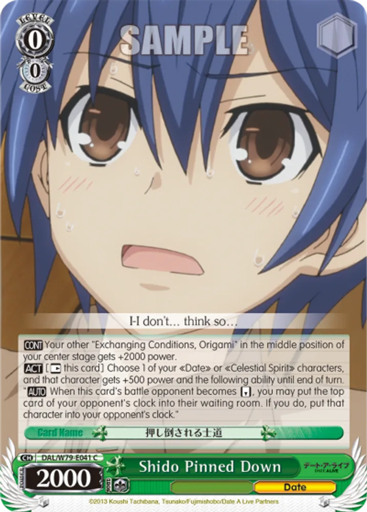 Shido Pinned Down